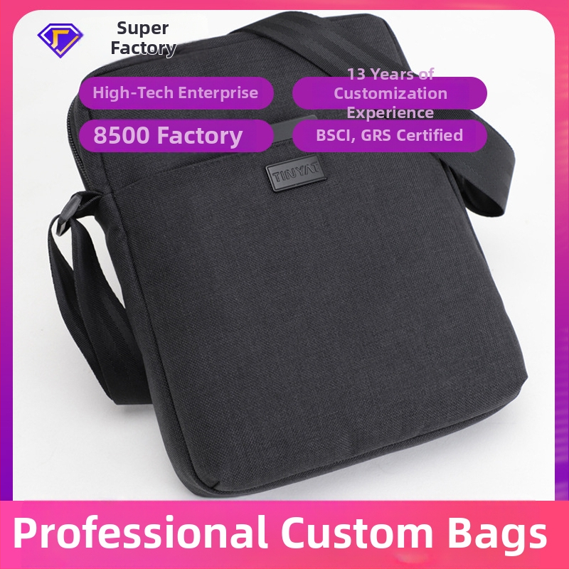 Geantă crossbody pentru bărbați, stil naveta de afaceri, poliester, impermeabilă, marcă TINYAT
