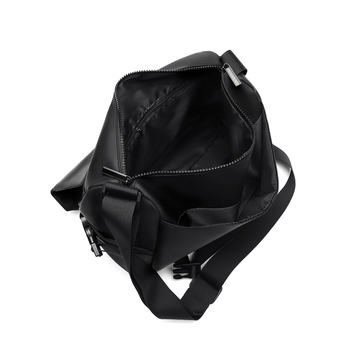 Geantă crossbody pentru bărbați, nailon, imprimeu geometric, căptușeală din poliester, respirabilă, stil street fashion