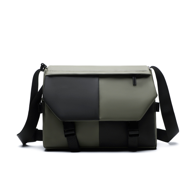 Geantă crossbody pentru bărbați, nailon, imprimeu geometric, căptușeală din poliester, respirabilă, stil street fashion