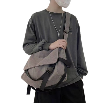 Muška crossbody torba u stilu radne odjeće, velika kapaciteta, za 14-inčni prijenosnik, inspirirana japanskim stilom