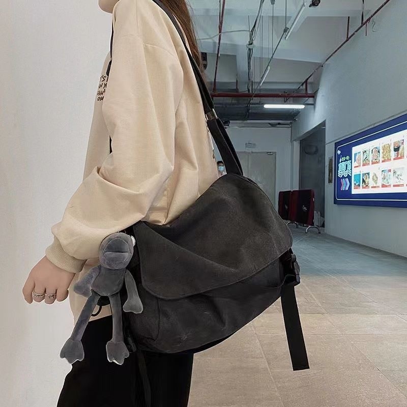 Muška crossbody torba u stilu radne odjeće, velika kapaciteta, za 14-inčni prijenosnik, inspirirana japanskim stilom