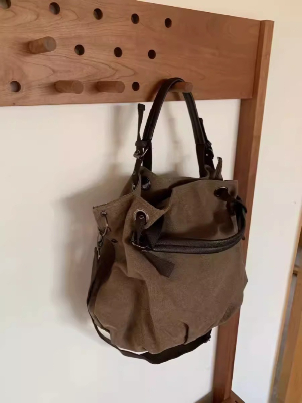 Muška platnena crossbody torba s funkcijom protiv krađe, poliester podstava, proljeće 2025, za slobodno vrijeme putovanja