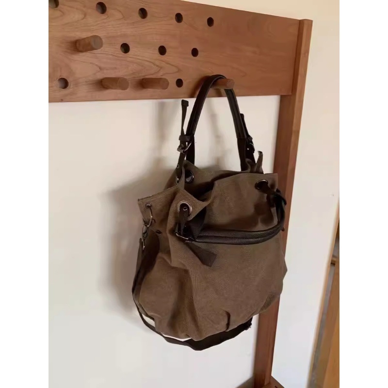 Muška platnena crossbody torba s funkcijom protiv krađe, poliester podstava, proljeće 2025, za slobodno vrijeme putovanja