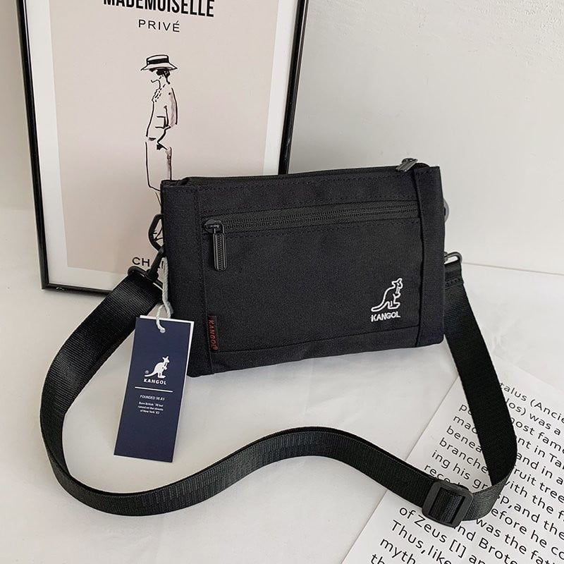 Muška crossbody torba, Oxford tkanina, prozračna, uzor s slovima, podstava od poliester