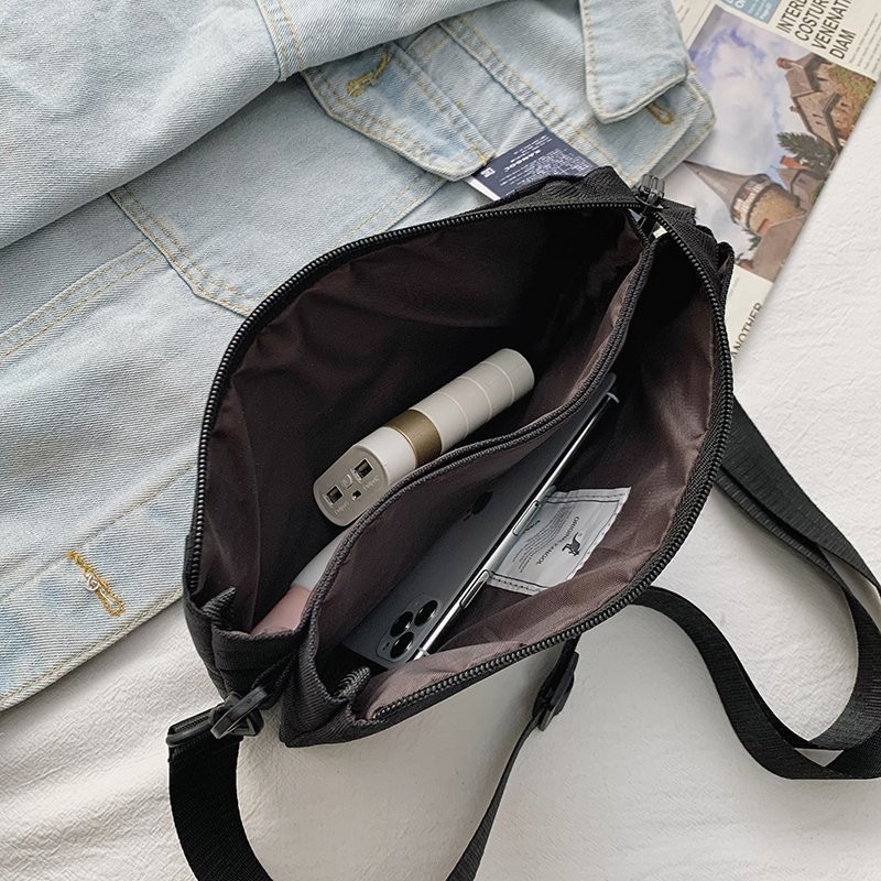 Muška crossbody torba, Oxford tkanina, prozračna, uzor s slovima, podstava od poliester