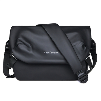 Geantă crossbody pentru bărbați, stil urban minimalist, țesătură Oxford, impermeabilă, ultra-ușoară, rezistentă la uzură, model cu litere, căptușeală din poliester