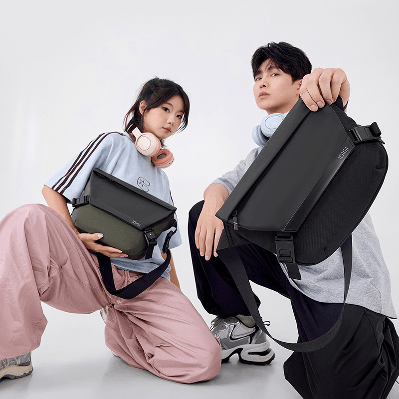 Geantă de umăr pentru bărbați – Stil stradal, Nylon, Idigi, Ușoară, Anti-furt