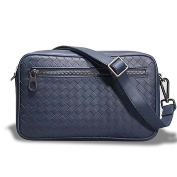 Muška torba preko ramena od prave kože, ručno tkana, klasičan horizontalni stil, koža prvog sloja voskirana