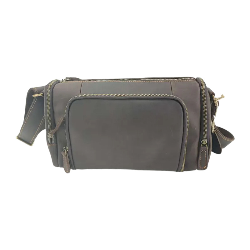Vintage muška torbica preko ramena od Crazy Horse kože – vrhunska teleća koža, modern casual crossbody torba