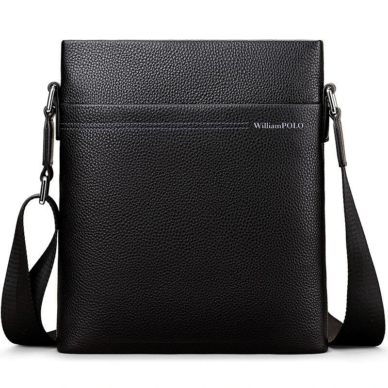 Emperor Paul POLO001 geantă de umăr din piele pentru bărbați, verticală, stil naveta de afaceri, căptușeală poliester