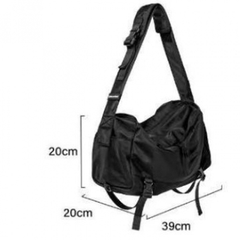 Unisex PU crossbody torba za sport i putovanja, prozračna podstava od najlona, jednobojni uzorak.