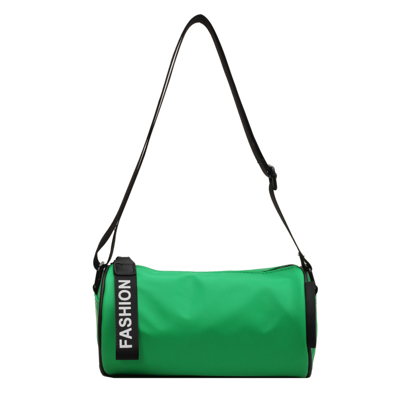 Cilindrična crossbody torba od Oxford platna sa zatvaračem, džep za telefon, poliester podstava, s jednim remenom