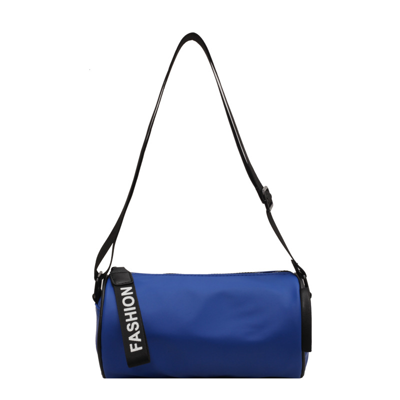 Cilindrična crossbody torba od Oxford platna sa zatvaračem, džep za telefon, poliester podstava, s jednim remenom