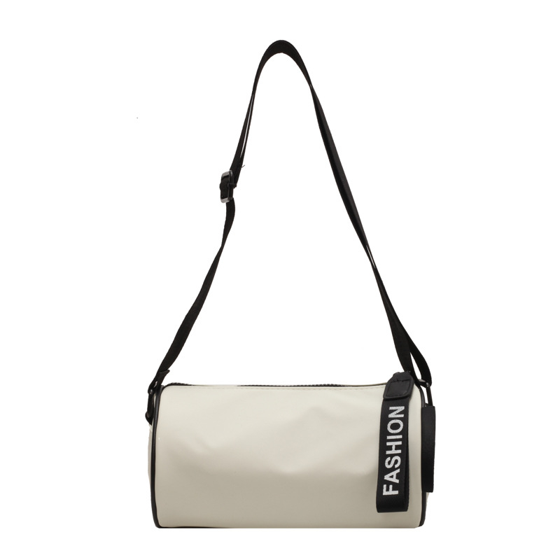 Cilindrična crossbody torba od Oxford platna sa zatvaračem, džep za telefon, poliester podstava, s jednim remenom