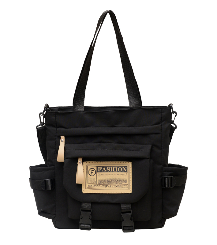 Messenger táska japán stílusú munkaruházat retro dizájnnal, mindennapi használatra; Anyag: Oxford vászon; Bélése: poliészter; Nyitás: cipzár; Forma: horizontális négyzet; Három vállpánt