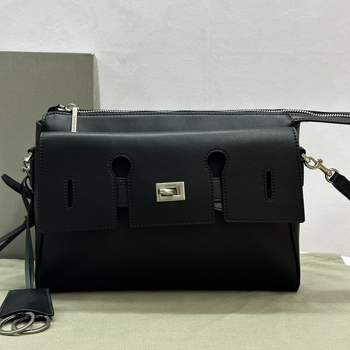 Bel Air mala kožna messenger torba sa zipom, paristički motociklistički stil, preko ramena