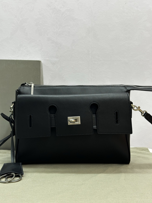 Bel Air mala kožna messenger torba sa zipom, paristički motociklistički stil, preko ramena