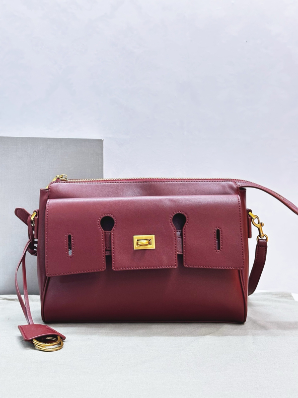 Bel Air mala kožna messenger torba sa zipom, paristički motociklistički stil, preko ramena
