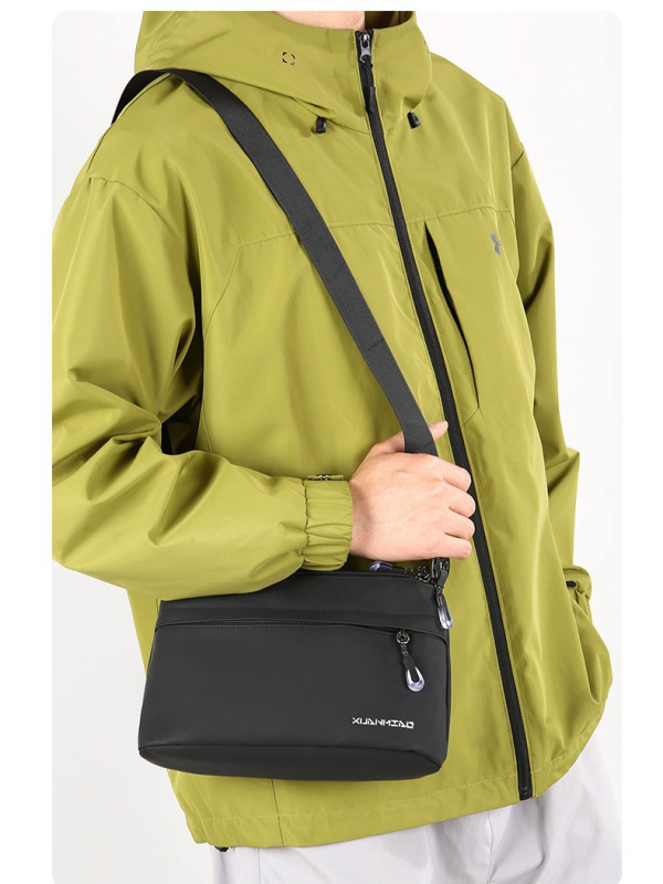 Muška crossbody torba – ulični stil, membranski materijal, vodootporna, kompatibilna s 8-inčnim prijenosnikom