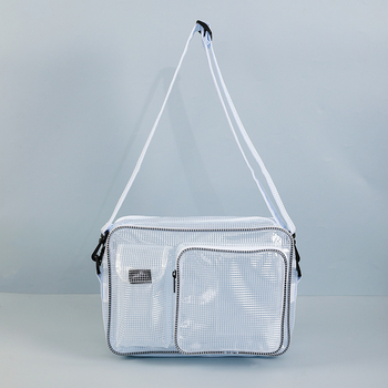 Muška PVC crossbody torba, vodootporna, karirani uzorak, podstava PVC