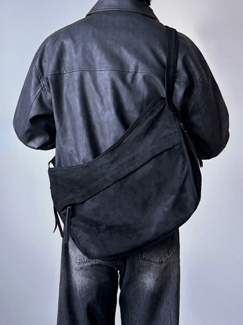 Muška crossbody torba – velika kapacitet, gradski stil jednostavnosti, poliester, podstava od najlona, jesen 2025