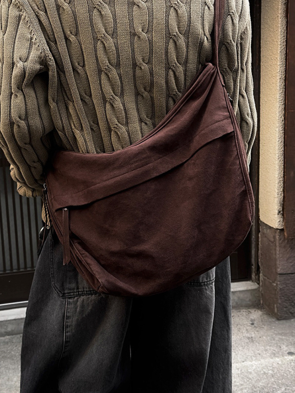 Muška crossbody torba – velika kapacitet, gradski stil jednostavnosti, poliester, podstava od najlona, jesen 2025
