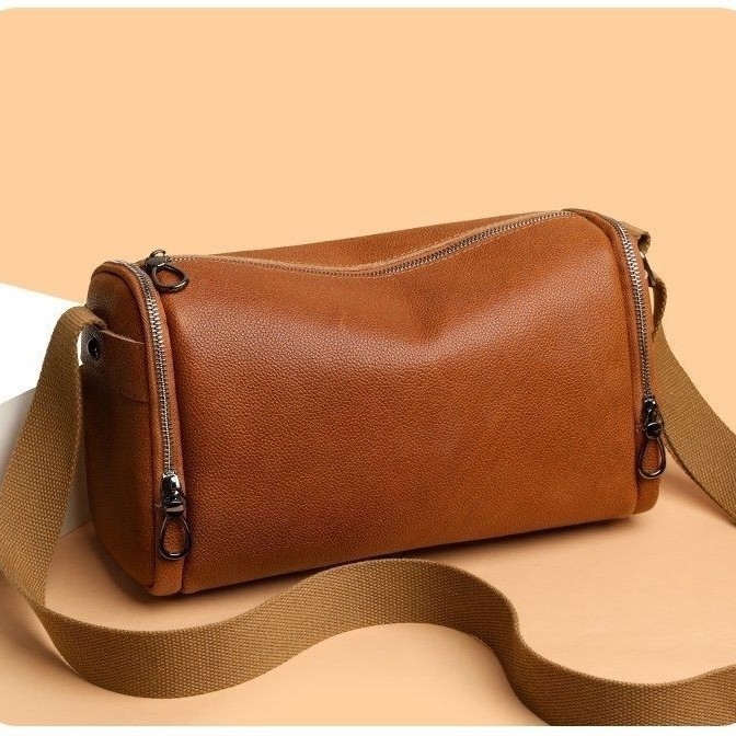 Muška kožna crossbody torba, koža prvog sloja goveđe kože, vodootporna i lagana, velika kapaciteta