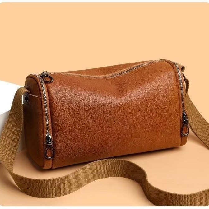 Muška kožna crossbody torba, koža prvog sloja goveđe kože, vodootporna i lagana, velika kapaciteta