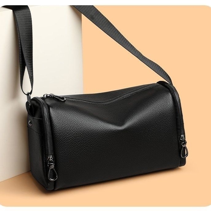 Muška kožna crossbody torba, koža prvog sloja goveđe kože, vodootporna i lagana, velika kapaciteta