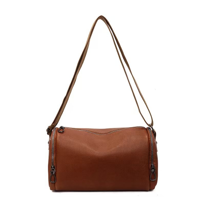 Muška kožna crossbody torba, koža prvog sloja goveđe kože, vodootporna i lagana, velika kapaciteta
