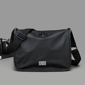 Muška crossbody torba za poslovna putovanja, najlon, vodootporna, jednobojna, podstava od poliester