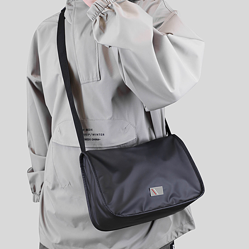 Muška crossbody torba za poslovna putovanja, najlon, vodootporna, jednobojna, podstava od poliester