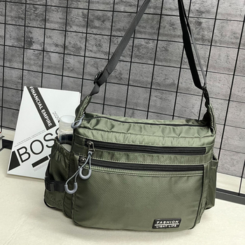 Muška crossbody torba u stilu street fashion, od najlona, vodootporna, ultra lagana i otporna na habanje, podstava od poliestera, proljeće 2025