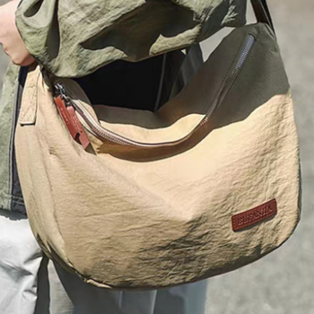 Férfi keresztpántos oldaltáska szabadidős utazásokhoz, nejlon, kopásálló, poliészter bélés