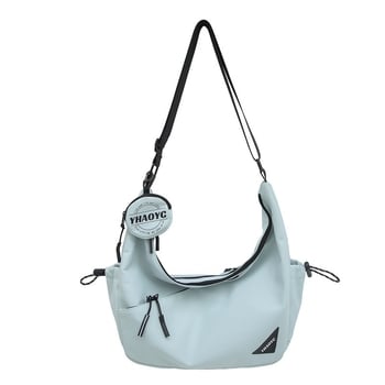 Férfi nejlon keresztpántos oldaltáska — utcai stílus, légáteresztő, 10 hüvelykes laptop rekesz, poliészter bélés