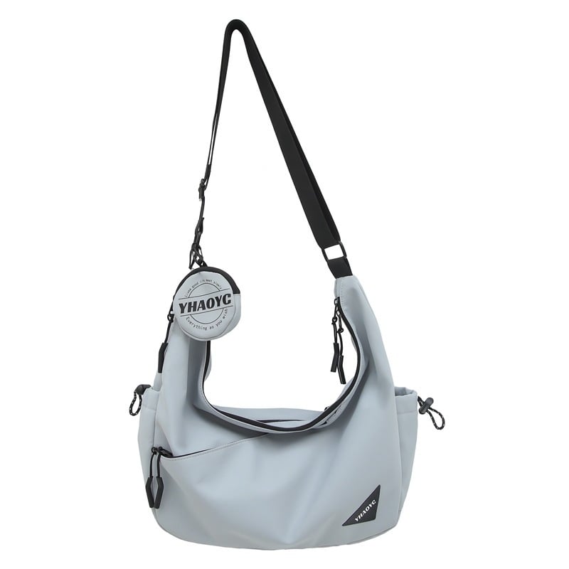 Férfi nejlon keresztpántos oldaltáska — utcai stílus, légáteresztő, 10 hüvelykes laptop rekesz, poliészter bélés