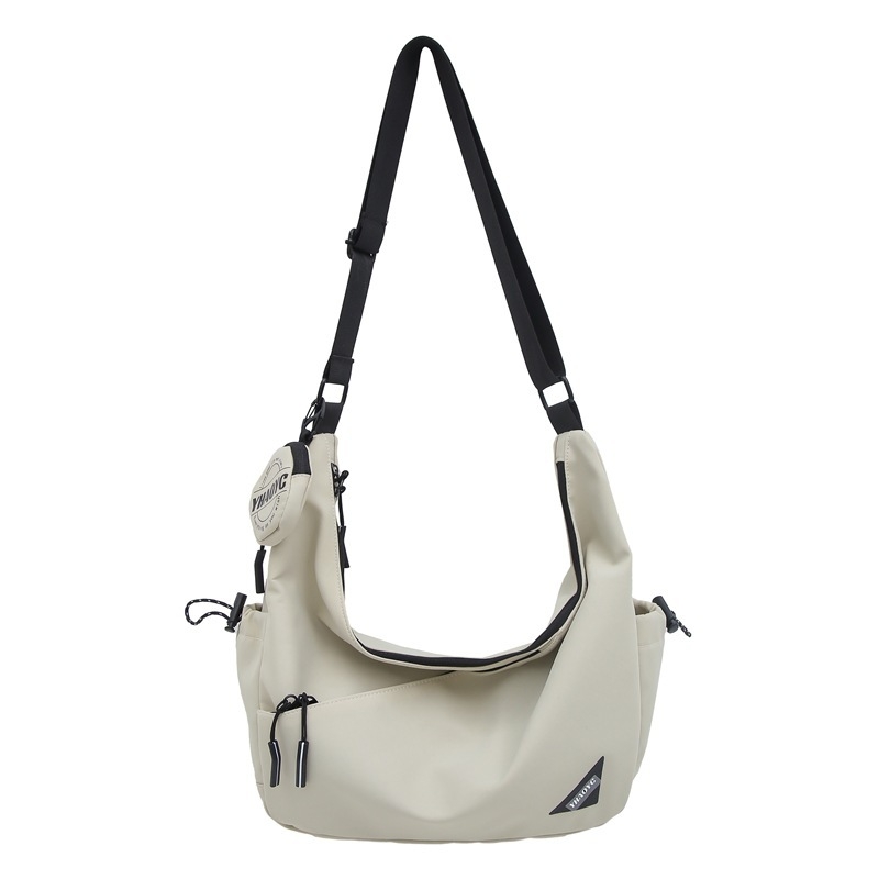 Férfi nejlon keresztpántos oldaltáska — utcai stílus, légáteresztő, 10 hüvelykes laptop rekesz, poliészter bélés