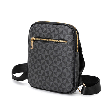 Muška crossbody torba — ulični stil, PVC materijal, ultra lagana, geometrijski uzorak, privatna marka dostupna