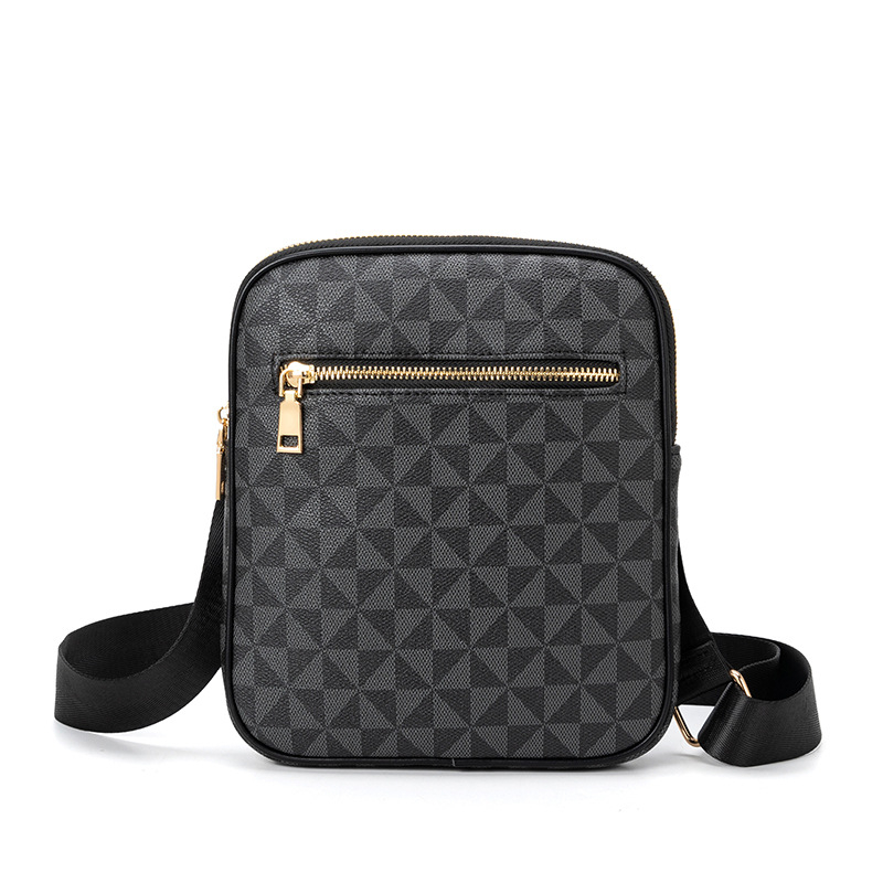 Muška crossbody torba — ulični stil, PVC materijal, ultra lagana, geometrijski uzorak, privatna marka dostupna