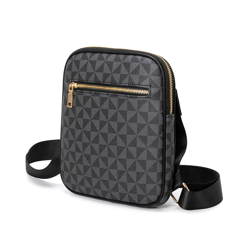 Muška crossbody torba — ulični stil, PVC materijal, ultra lagana, geometrijski uzorak, privatna marka dostupna