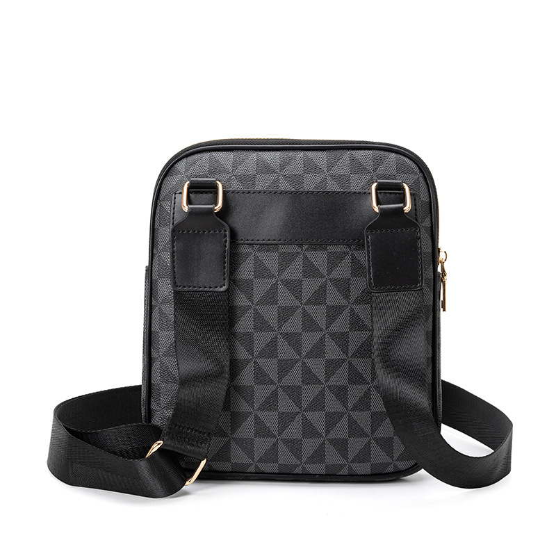 Muška crossbody torba — ulični stil, PVC materijal, ultra lagana, geometrijski uzorak, privatna marka dostupna