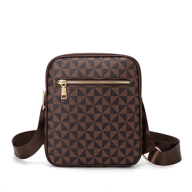 Muška crossbody torba — ulični stil, PVC materijal, ultra lagana, geometrijski uzorak, privatna marka dostupna