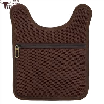 Geantă crossbody din piele naturală pentru bărbați — Piele naturală, Rezistență la uzură, Model solid, Căptușeală poliester