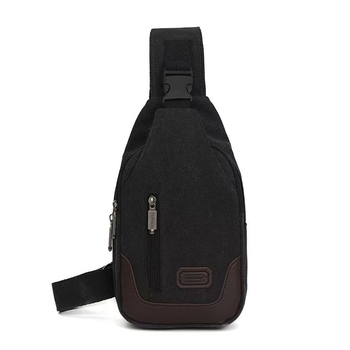 Muška platnena crossbody torba, ulični stil, prozračna podstava od poliester materijala, svakodnevna upotreba