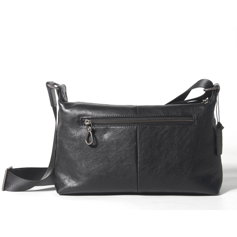 Muška crossbody torba za ramena, horizontalni kvadratni oblik, koža prvog sloja govedine, biljno obrađena koža, zatvarač