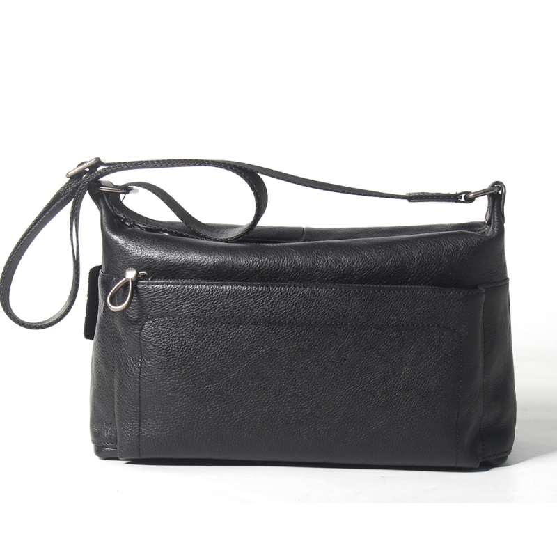 Muška crossbody torba za ramena, horizontalni kvadratni oblik, koža prvog sloja govedine, biljno obrađena koža, zatvarač