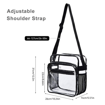 Prozirna PVC crossbody torba za putovanje, muška torba preko ramena