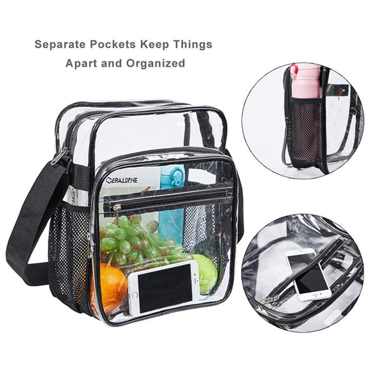 Prozirna PVC crossbody torba za putovanje, muška torba preko ramena