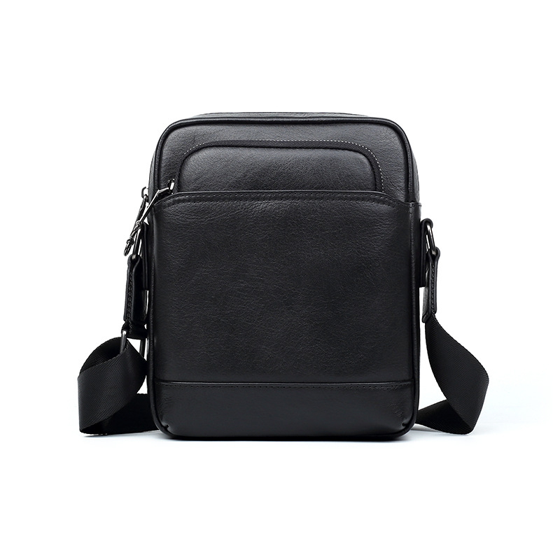 Muška torba preko ramena s crossbody remenom — koža prvog sloja tele, podstava od poliestera, Bolio, urbani minimalistički stil