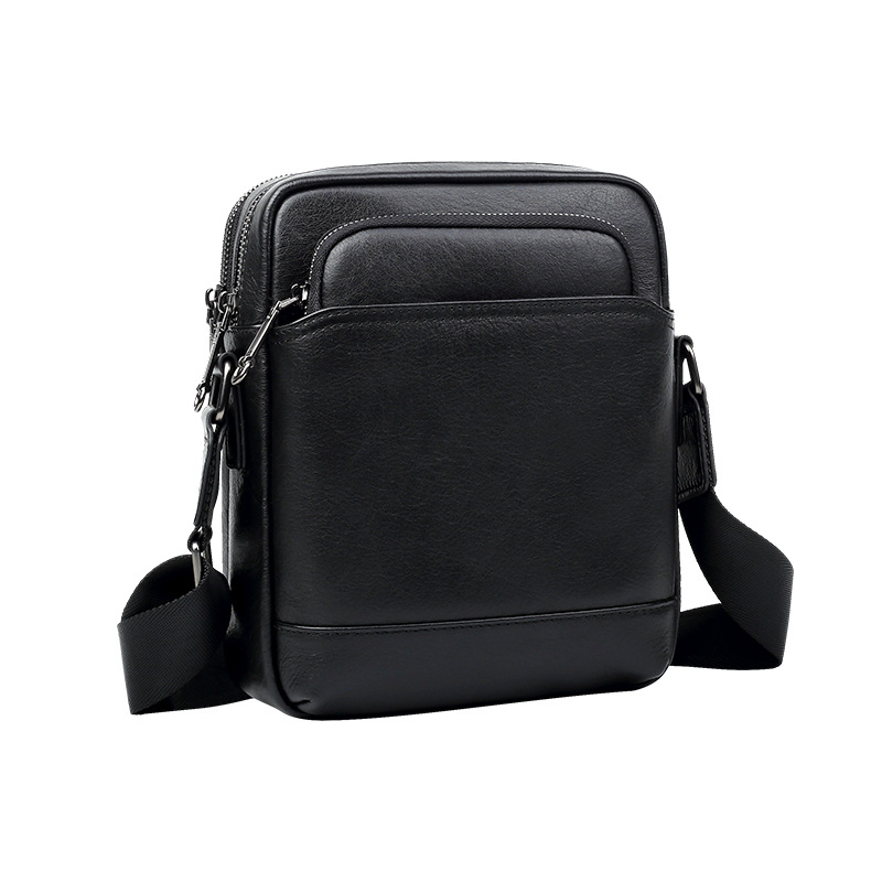 Muška torba preko ramena s crossbody remenom — koža prvog sloja tele, podstava od poliestera, Bolio, urbani minimalistički stil